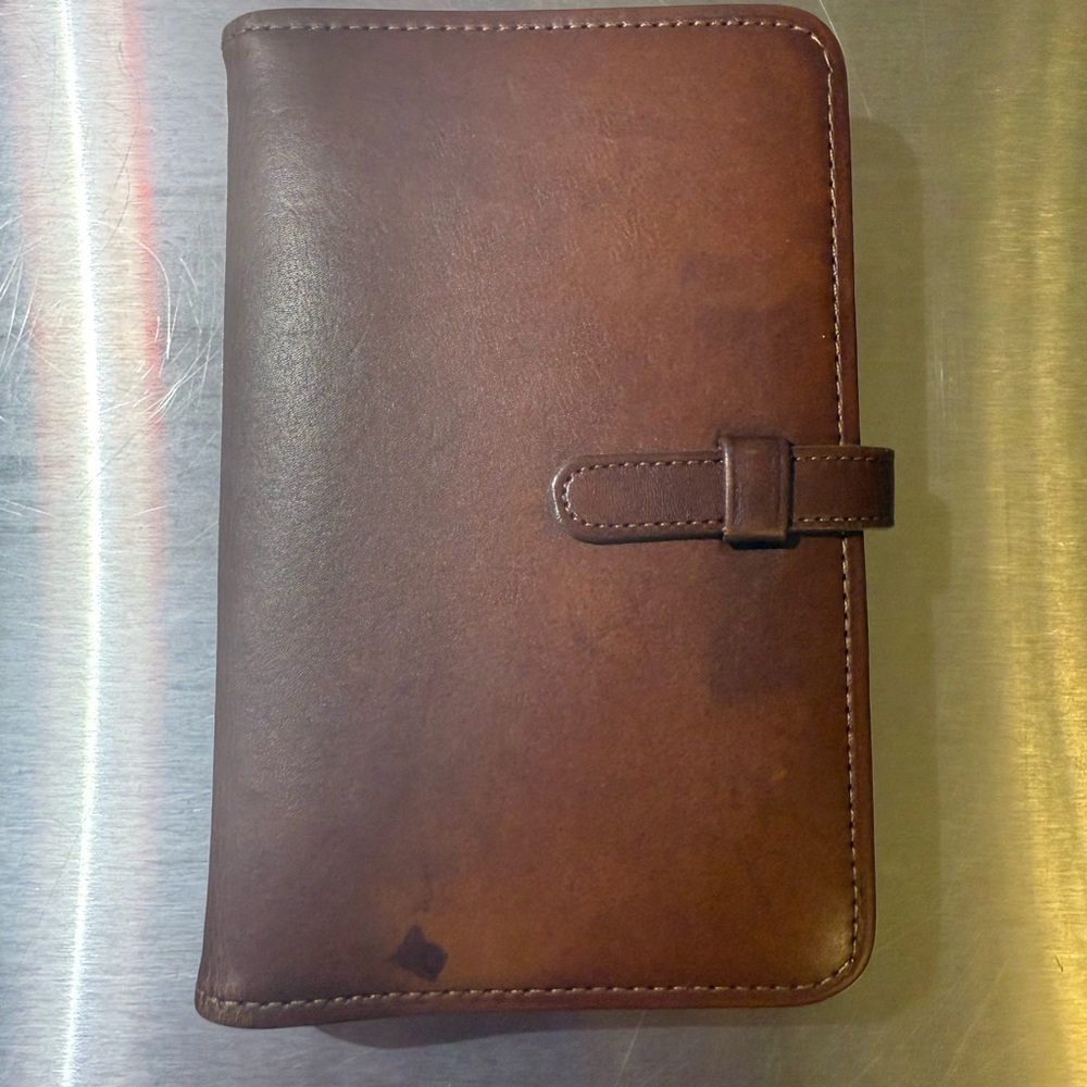 Coach Leather Address Book Day Planner Brown 90's Y2K Vintage, 6 in x 4 in